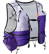 Haimont Hydration Running Vest with Water Bottles for Women Men, Adjustable Lightweight 8L Water ...