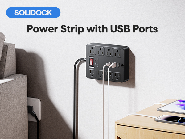 Power Strip with USB Ports