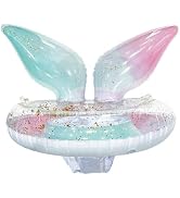 Rightlee Mermaid Pool Float (Light Green with seat/Pink Color with seat &amp; Sun Shade) Summer Kid I...