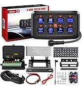 Nilight 8 Gang Switch Panel System Circuit Control Relay System Fuse Wiring Harness Automatic Dim...