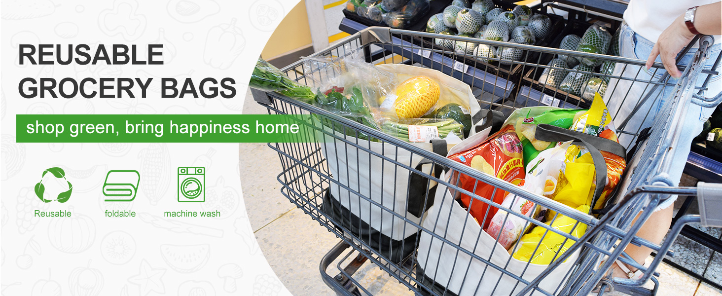Canvas Reusable Grocery Bags