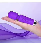 CHARMING Personal Back Massager - Handheld 20 Patterns 8 Speeds - Quiet &amp; Waterproof - Vibrating ...