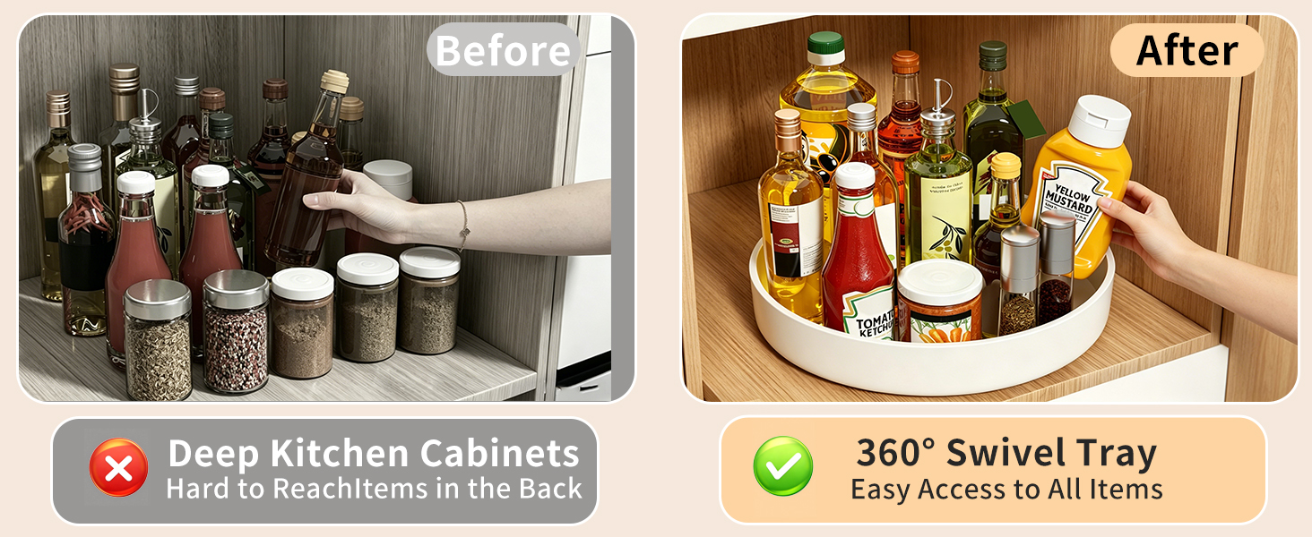 Easy access to items in deep cabinets