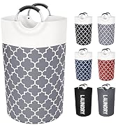 Fabspace Large Laundry Basket Laundry Hamper Bag Washing Bin Clothes Bag Collapsible Tall with Ha...