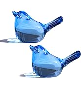 H&amp;D HYALINE &amp; DORA 3" Handmade Glass Bird Figurine Blown Glass Birds Ornament Crystal Glass Anima...