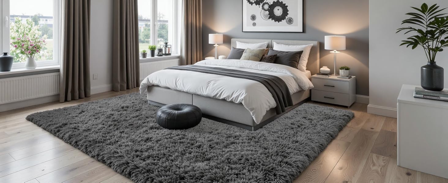soft fluffy shag area rugs for living room bedroom
