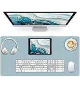 Meetcolor Large Desk Pad Mat, Leather Desk Mat for Desktop, Computer Desk Mouse Pad Non-Slip, Wat...