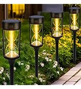 Toodour Solar Pathway Lights Outdoor, 4 Pack Unique Solar Powered Lights with 4 Modes, Waterproof...