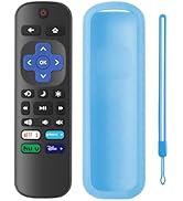 SOTATOO Replacement Remote Control for Roku TV with Blue Soft Silicone Case, Universal Remote for...