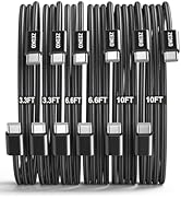 ZEDKO 6 Pack USB C to USB C Cable (3/3/6/6/10/10ft) 60W Fast Charging USBC Cables for iPhone 17 1...