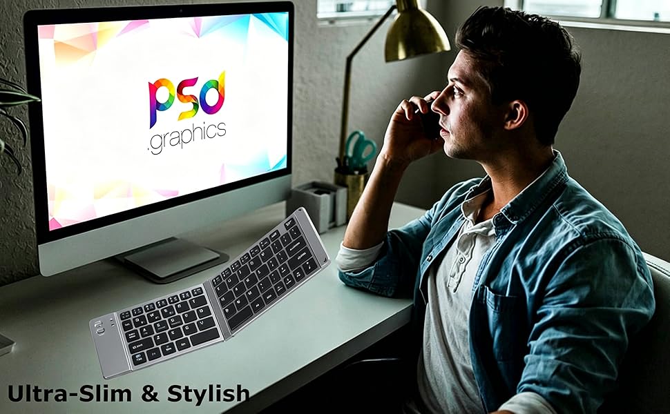 Pocket Travel Folding Keyboard for PC Laptop Computer Phone Samsung Android Tablet iPhone iPad Mac