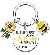 MigPio Sunflower Keychain Inspirational Gift for Friend Sunflower Gifts for Women Bee Gifts Bee K...