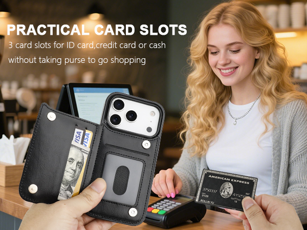 ONETOP Wallet Card Case for iPhone 17 Pro