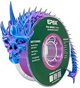 PLA Magic Techno (Fuchsia, Blue) 3D Printer Filament, Dimensional Accuracy +/- 0.03 mm, 1KG Spool