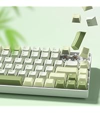 Womier Keyboard Keycaps - Pink Cute Keycap MOA Profile, PBT Dye-Sublimation Custom Key Caps Set 60% ...