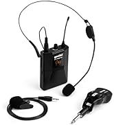 Gemini Sound GMU-HSL100 Professional Wireless Headset Lavalier Rechargeable Battery Powered Micro...