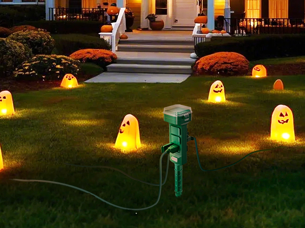 halloween outdoor decorations dawn to dusk outdoor timer