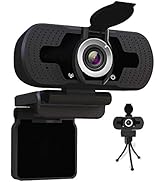 HDZIYU 1080P HD Webcam,USB Webcam with Microphone and Privacy Cover, Computer Webcam with 110 Deg...
