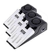 Mengshen 3-Pack Safety Wedge Door Stop Alarm Stopper Blocking Travel Home Security Alert 120db (P...