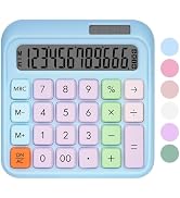 HUTUDD Mechanical Switch Calculator, Desktop Calculator, Blue Calculators Big Buttons, 12-Digits ...