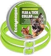 EcoVenger Dog &amp; Cat Collar Repellent 2-Pack Green, Built-in Pant-Based Formula Strong Repellency ...