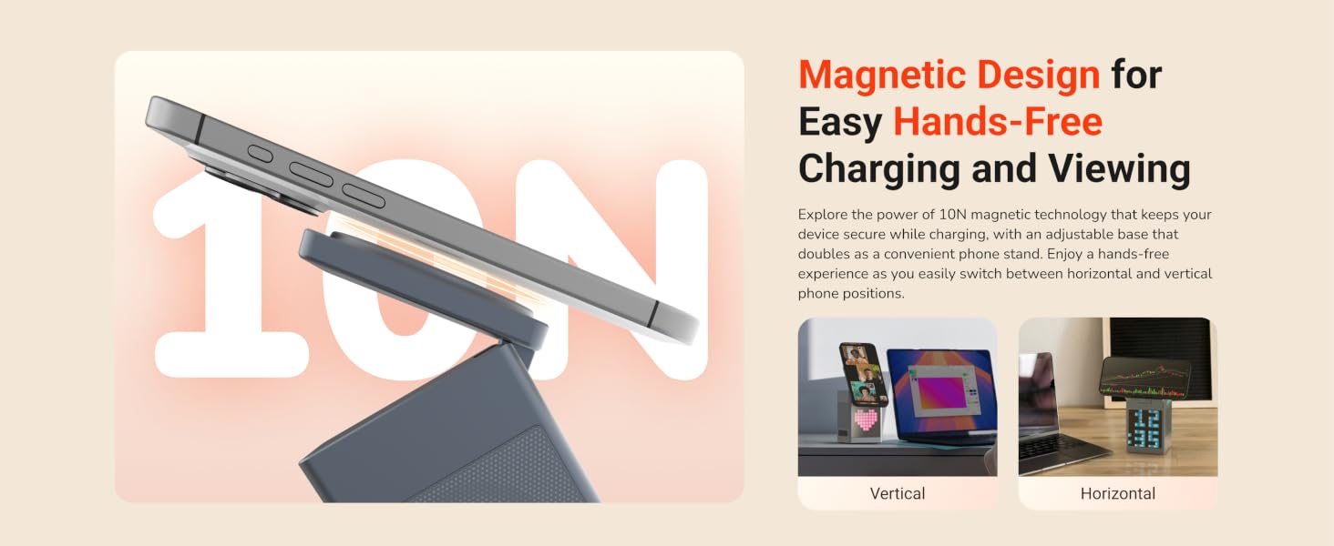 Magnetic Design for Easy Hands-Free Charging and Viewing