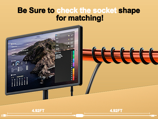 19V LG Monitor Power Cord