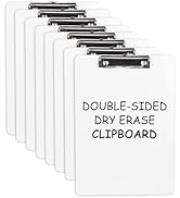 Macroclo Dry Erase Clipboard 8 Pack, Hardboard Clip Board 8.5x11 for Classroom, Students, Kid, A4...