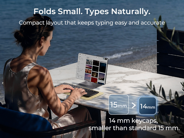 Folding Keyboard with Touchpad