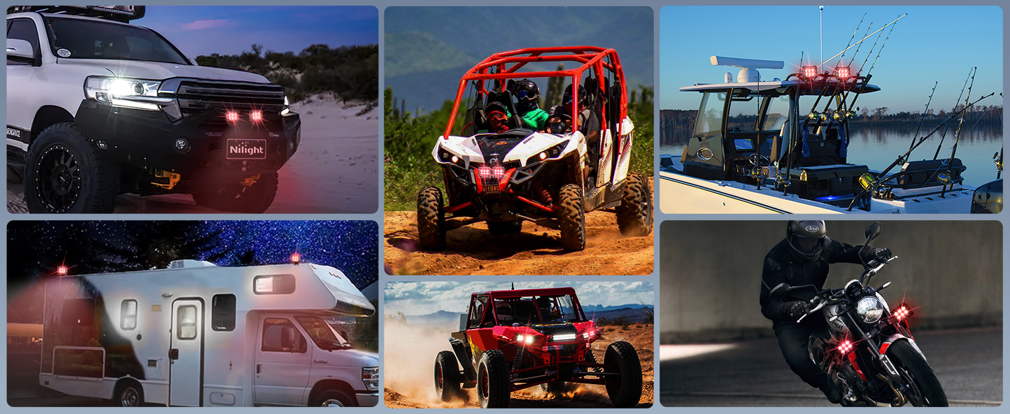 Red light pods Hunting Lights led fog lights for trucks led spot lights for trucks off road