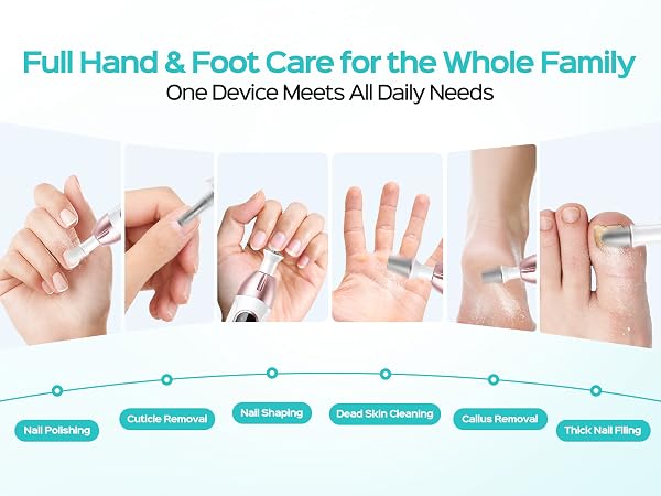 Full Hand &amp;amp; Foot Care for the Whole Family, One Device Meets All Daily Needs