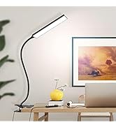 Vansuny Clip on Light LED Desk Lamp with Eye-Caring LED Light and Metal Clip, 11 Level Brightness...