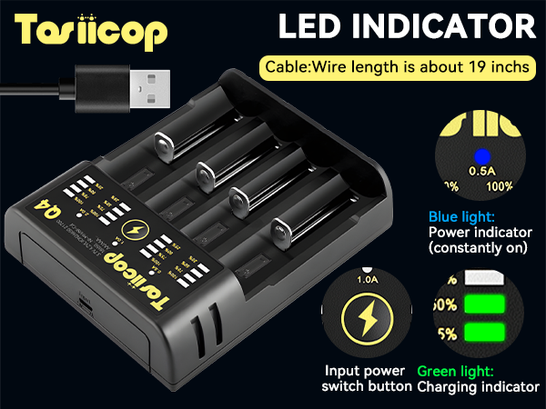 Q4 18650 4-Bay Battery charger 600(01)