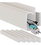 EVEO Cable Management 96'' J Channel- 6 Pack Cord Cover- Cable Raceway- Cable Management Under De...