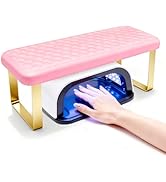 AIKYA Manicure Hand Rest for Nails Tech - Erasable Nail Arm Rest with Comfort Memory Foam, High R...