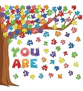 gisgfim Classroom Tree Bulletin Board Decorations Motivational Puzzle Pieces Cutouts You Are Insp...