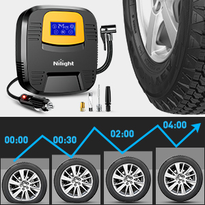 Fast inflate car tire pump