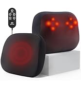 Back Massager with Heat, 2-in-1 Shiatsu Neck Massagers with 3D Deep Tissue Kneading &amp; Dual-Sided ...