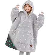 Degrees of Comfort Wearable Blanket Hoodie for Kids Teens, 6-13 YR Girls Boys, Soft &amp; Cozy Sherpa