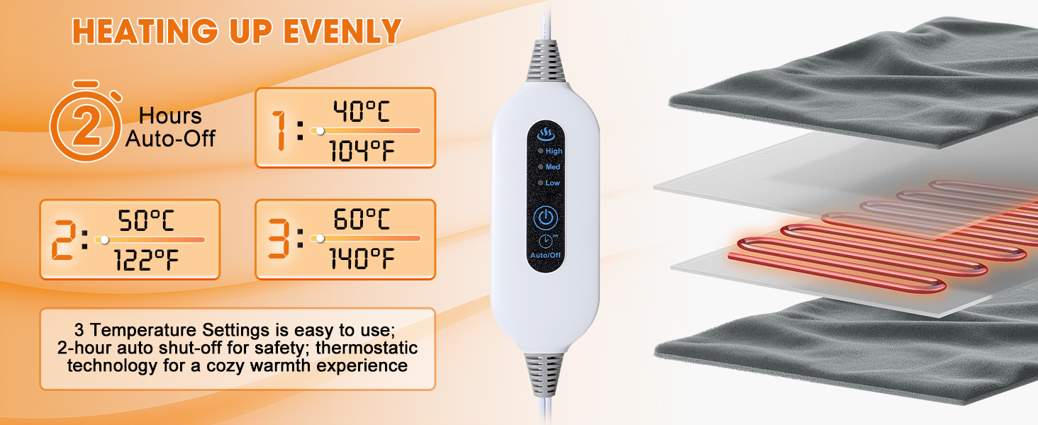 heating pad for neck and shoulders and back