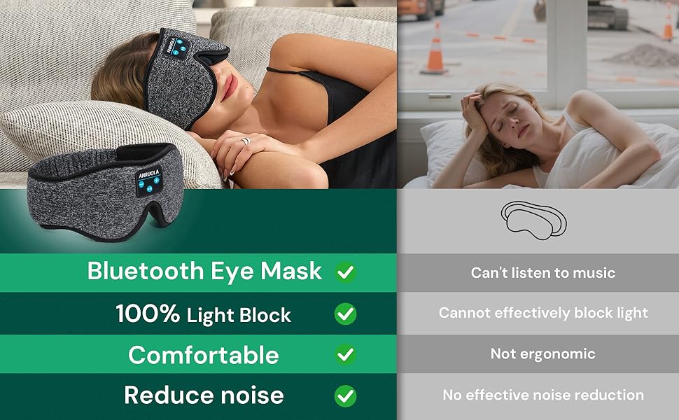 sleep mask for men, sleeping mask with headphones