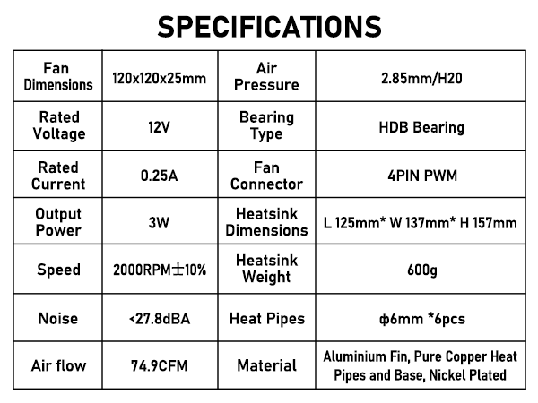ARGB CPU Dual-Tower Air Cooler
