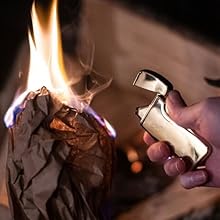 Easily light up for camping with our dual arc lighter utilizing a double Tesla coil arc 
