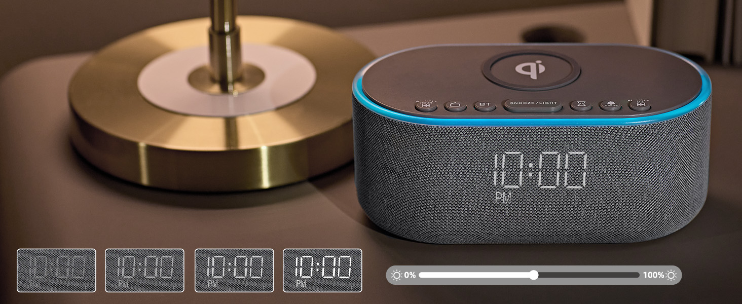 bedside clock with charger