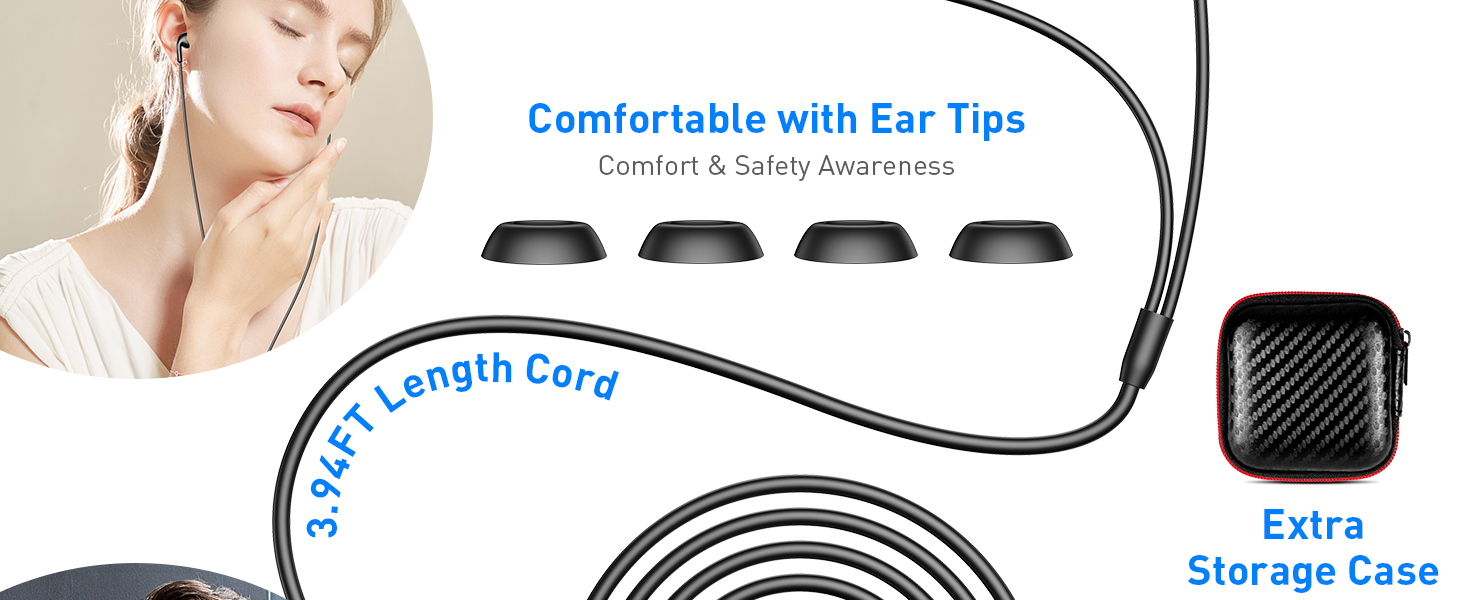 comfortable corded earphones