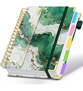 Spiral Journal Notebooks for Work, 300 Pages 5 Subject Notebook College Ruled with Dividers &amp; Tab...