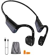 XPAU Waterproof Bone Conduction Headphones for Shower, Sports Open Ear Wireless Bluetooth Earbuds...