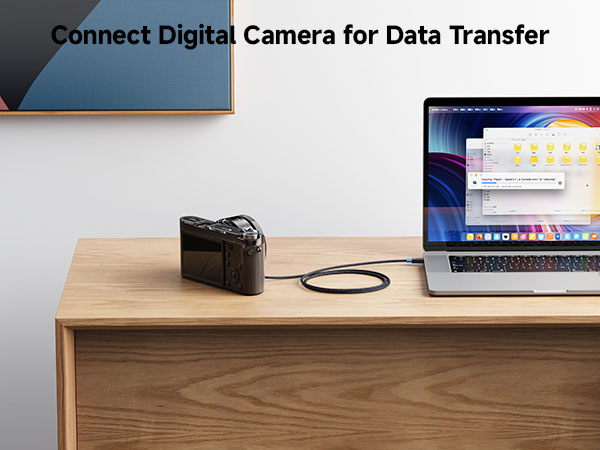 high-speed usb 2.0 micro-b to usb-c cable for data transfer and charging