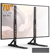PERLESMITH Universal TV Stand Mount for 22-70 Inch TVs, Height Adjustable Table Top TV Stand, Gre...