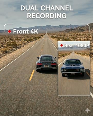 Kyltoor dual channel dash cam